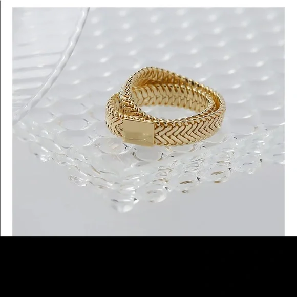 Gold plated multilayered ring - Picture 4 of 6